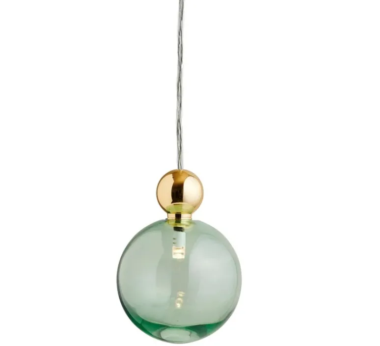Suspension*Ebb and Flow Suspension, Uva L, pour composition multiple, , Ø10cm, H15cm - vert forêt et or brillant