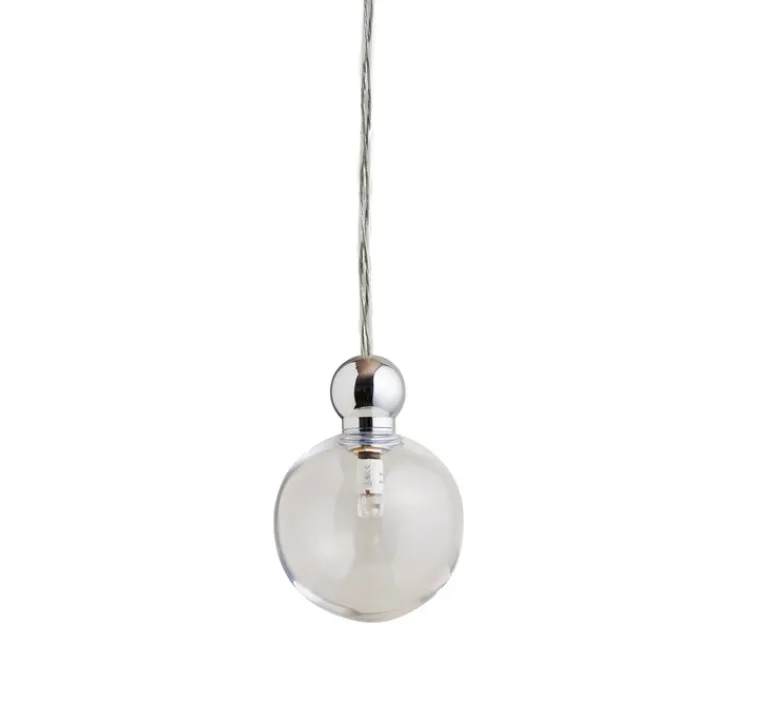 Suspension*Ebb and Flow Suspension, Uva M, pour composition multiple, , Ø7cm, H10cm - transparent et argent brillant