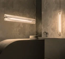 Suspension*A-N-D Suspension, Vale 1 Dali, , LED dimmable, 2700K, 1115lm, L102cm, H15cm - transparent, anthracite