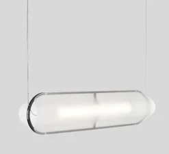 Suspension*A-N-D Suspension, Vale 1 Dali, , LED dimmable, 2700K, 1115lm, L102cm, H15cm - transparent, anthracite