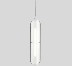 Suspension*A-N-D Suspension, Vale 1 Dali, , LED dimmable, 2700K, 1115lm, L102cm, H15cm - transparent, anthracite