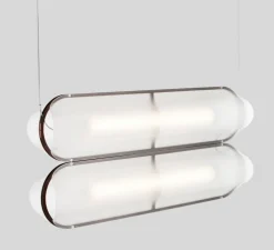 Suspension, Vale 2 Dali, transparent, rouille, LED, 2700K, 2230lm, L102cm, H15cm - A-N-D