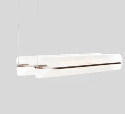 Suspension, Vale 2 Dali, transparent, rouille, LED, 2700K, 2230lm, L102cm, H15cm - A-N-D