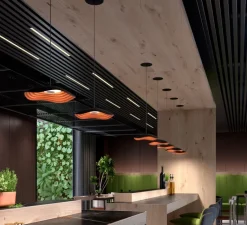 Suspension*Bover Suspension, Valentina S/24, , LED, 2700K, 715lm, Ø24cm, H20cm - noir et cuivre