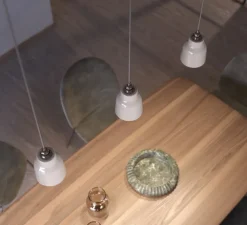 Suspension*Creative Cables Suspension, vase céramique, , Ø13cm, H15cm - blanc