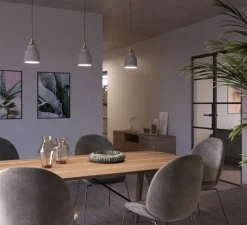 Suspension*Creative Cables Suspension, vase céramique, , Ø13cm, H15cm - ciment