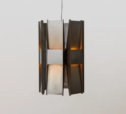 Suspension, Vector, 6 panneaux, noir, LED, dim, coupure de phase, 2700K, Ø34cm, H58cm - A-N-D