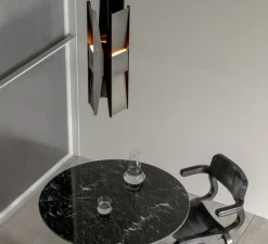 Suspension*A-N-D Suspension, Vector, 3 panneaux, , LED, dim, coupure de phase, 2700K, Ø22cm, H58cm - noir