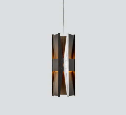 Suspension*A-N-D Suspension, Vector, 3 panneaux, , LED, dim, coupure de phase, 2700K, Ø22cm, H58cm - noir