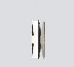 Suspension*A-N-D Suspension, Vector, 3 panneaux, , LED, dim, coupure de phase, 2700K, Ø22cm, H58cm - acier poli