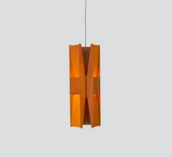 Suspension*A-N-D Suspension, Vector, 3 panneaux, , LED, dim, coupure de phase, 2700K, Ø22cm, H58cm - rouille