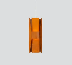 Suspension*A-N-D Suspension, Vector, 3 panneaux, , LED, dim, coupure de phase, 2700K, Ø22cm, H58cm - rouille