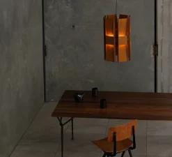 Suspension*A-N-D Suspension, Vector, 6 panneaux, , LED, dim, coupure de phase, 2700K, L22cm, H58cm - rouille