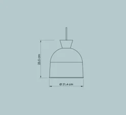 Suspension, Vedrá, graphite, Ø21,4cm, H23,5cm - Easy Light by Carpyen