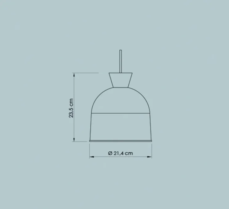 Suspension, Vedrá, graphite, Ø21,4cm, H23,5cm - Easy Light by Carpyen