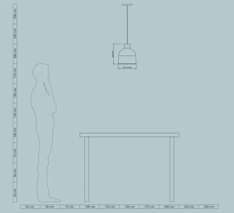 Suspension, Vedrá, graphite, Ø21,4cm, H23,5cm - Easy Light by Carpyen