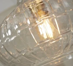 Suspension, Venice, transparent, doré, Ø24cm, H32cm - It's about Romi