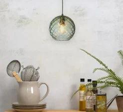 Suspension, Venice, vert, doré, Ø22cm, H26cm - It's about Romi