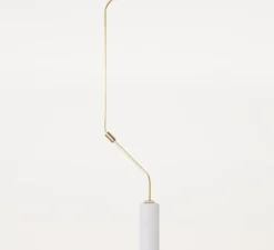 Suspension*Frama Suspension, Ventus, 1, LED, 2700K, 200 lm, , Ø19cm, H132cm - laiton, verre opalin