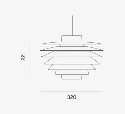Suspension, Verona 320, blanc, Ø32cm, H22,1cm - Lyfa