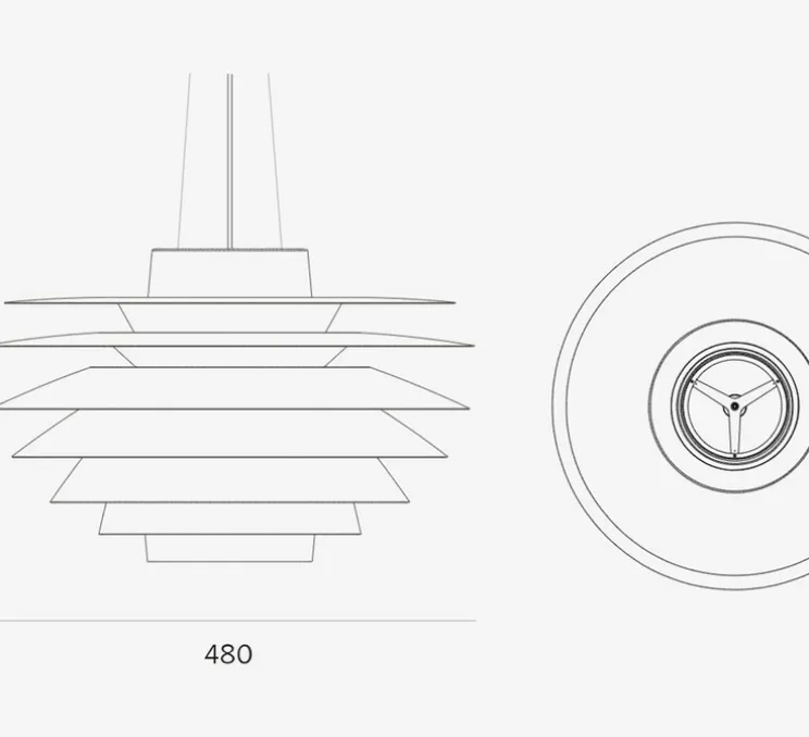 Suspension, Verona 480, blanc, Ø48cm, H32,5cm - lyfa