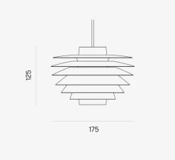 Suspension, Verona 175, blanc, Ø17,5cm, H12,5cm - lyfa