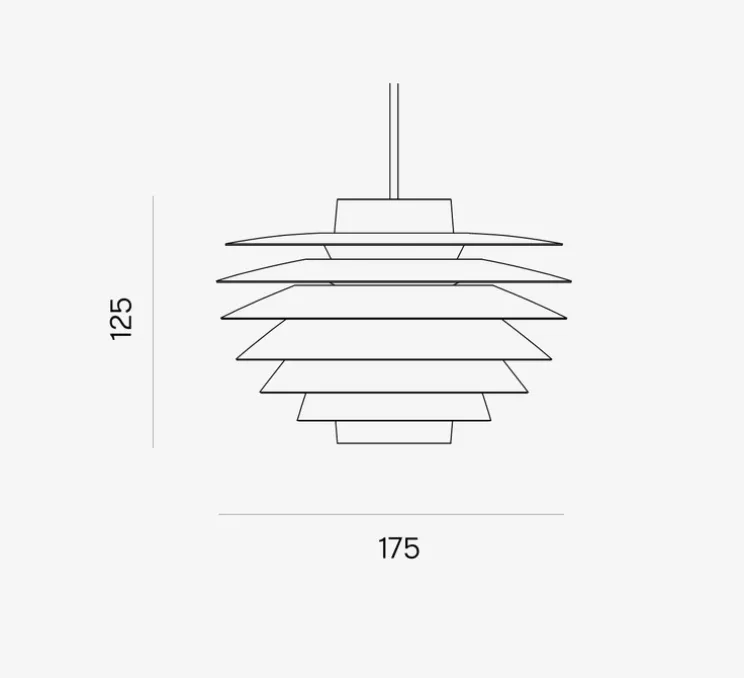 Suspension, Verona 175, blanc, Ø17,5cm, H12,5cm - lyfa