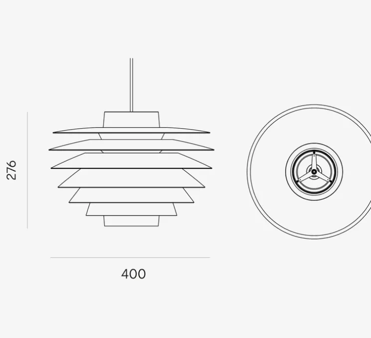 Suspension, Verona 400, laiton, Ø40cm, H27,6cm - lyfa