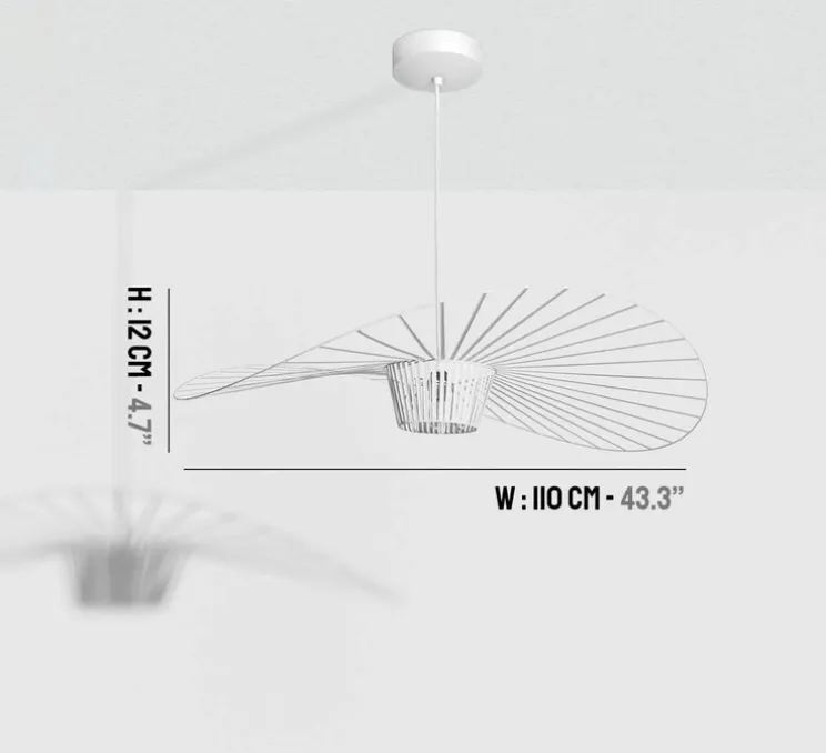 Suspension, Vertigo, petite, blanc, Ø110cm, H12cm - Petite Friture