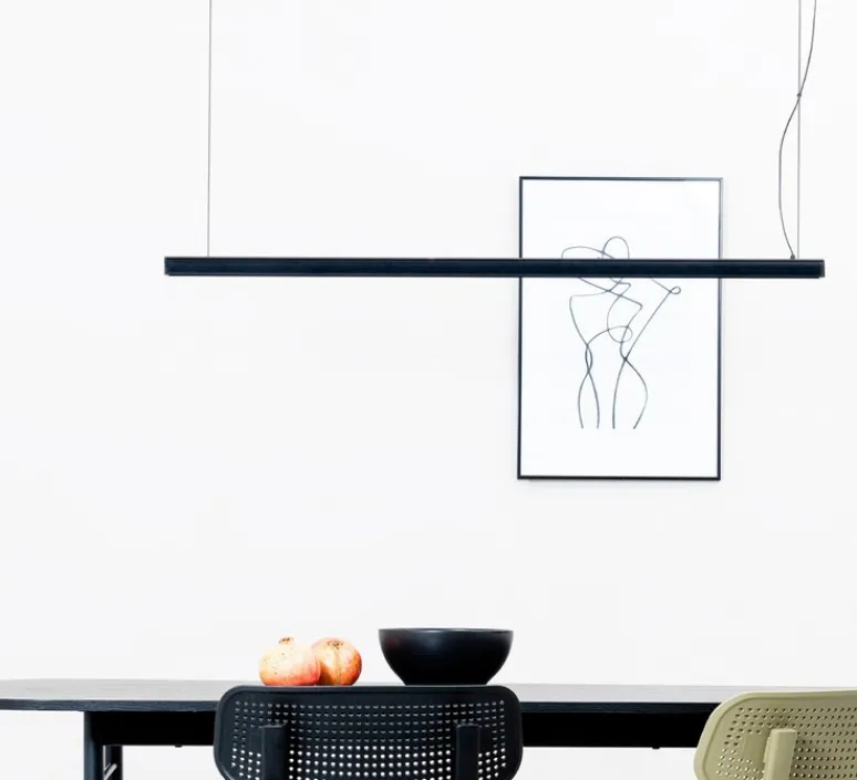 Suspension*Faro Suspension, Vico 115, , LED, dim, 2700K, 1703 lm, L115cm, H3,2cm - noir mat