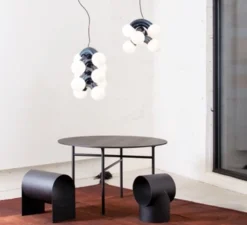 Suspension, Vine 5 pendant, Midnight, chrome, LED, 3000K, lm, Ø42cm, H57cm - A-N-D