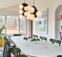 Suspension, Vine 5 pendant, Midnight, chrome, LED, 3000K, lm, Ø42cm, H57cm - A-N-D