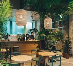 Suspension*ACB Suspension, Vivian, kit noir, , Ø28cm, H40cm - rotin