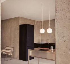 Suspension, VL 45 Radiohus, blanc, verre opal brillant, Ø37cm, H44,8cm-Louis Poulsen