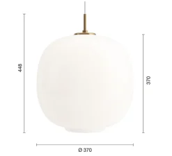 Suspension, VL 45 Radiohus, blanc, verre opal brillant, Ø37cm, H44,8cm-Louis Poulsen
