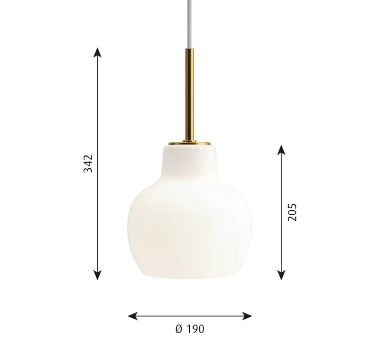 Suspension, VL Ring Crown 1, blanc, Ø19cm, H34,2cm - Louis Poulsen