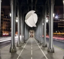 Suspension, Voiles Small Surface, blanc, LED, 3000K, 2357lm, Ø49cm, H66cm - Leds C4