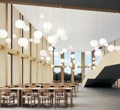 Suspension, Volum 29 sans rosace, blanc brillant, Ø29cm, H25cm - Lodes