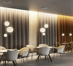 Suspension, Volum 22 sans rosace, blanc brillant, Ø22cm, H20,5cm - Lodes