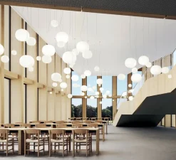 Suspension*Lodes Suspension, Volum 42 sans rosace, , Ø42cm, H42cm - blanc brillant