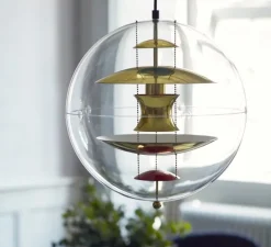 Suspension, VP Globe small, Aluminium, orange, bleu, Ø40cm, H40cm - Verpan