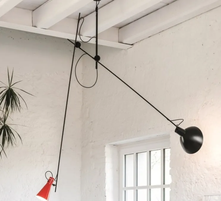 Suspension, VV Cinquanta, noir et rouge, L190cm, H180cm - Astep