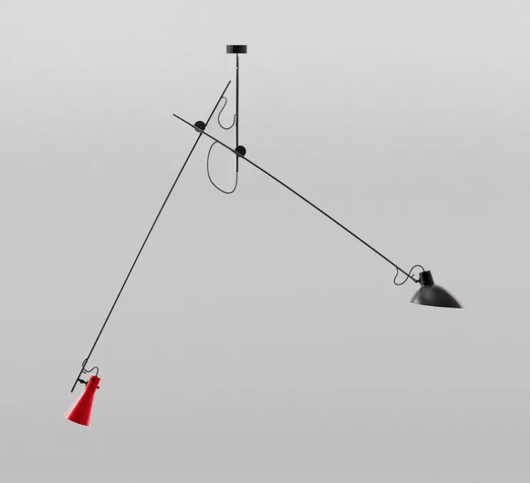 Suspension, VV Cinquanta, noir et rouge, L190cm, H180cm - Astep
