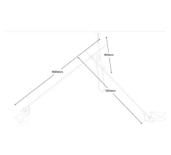 Suspension, VV Cinquanta, noir et blanc, L190cm, H180cm - Astep