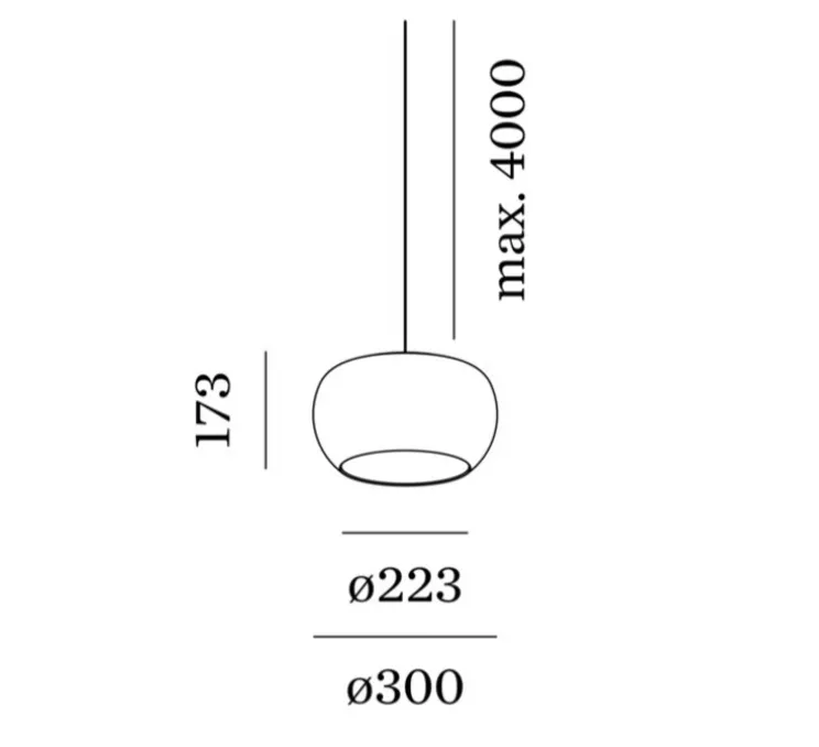 Suspension, Wetro 3.0, noir fumé, LED, 1800-2850K, 530lm, Ø30cm, H17,3cm - Wever & Ducre