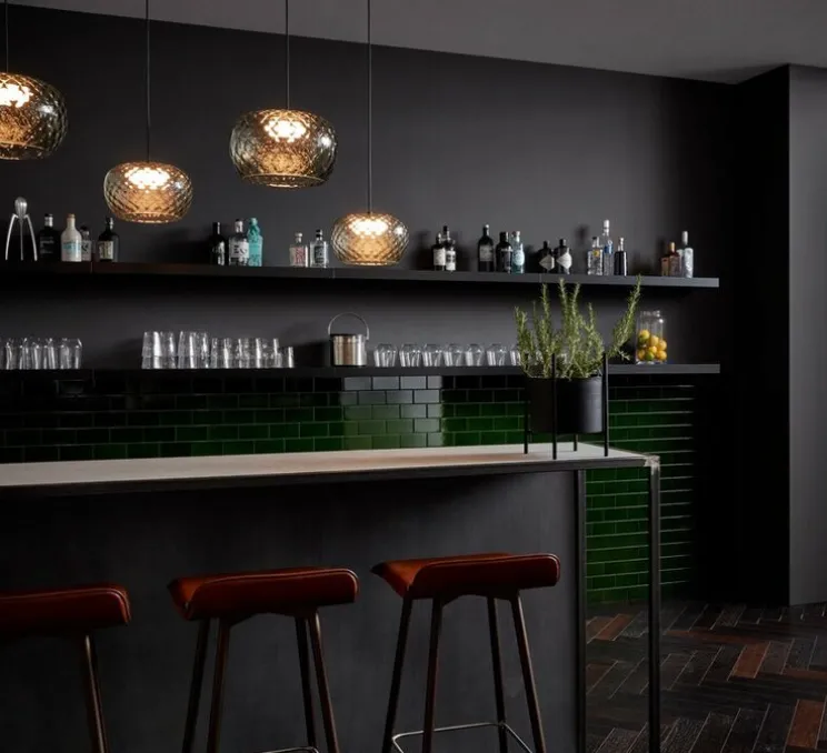 Suspension, Wetro 1,0, taupe, diamond, verre fumé, LED, 1800-2850K, 340lm, Ø15cm, H8,7cm - Wever&Ducré