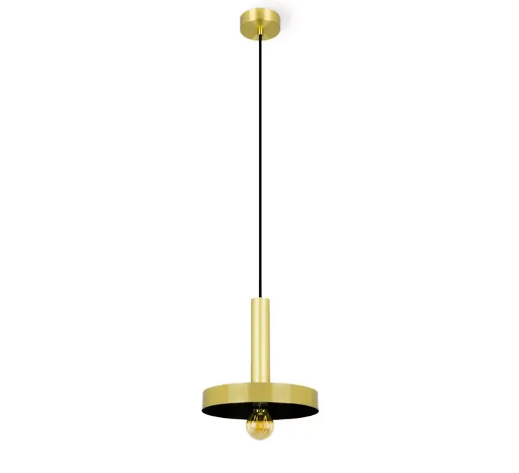 Suspension, Whizz, extérieur or satiné, intérieur noir, Ø25cm, H26cm - Faro
