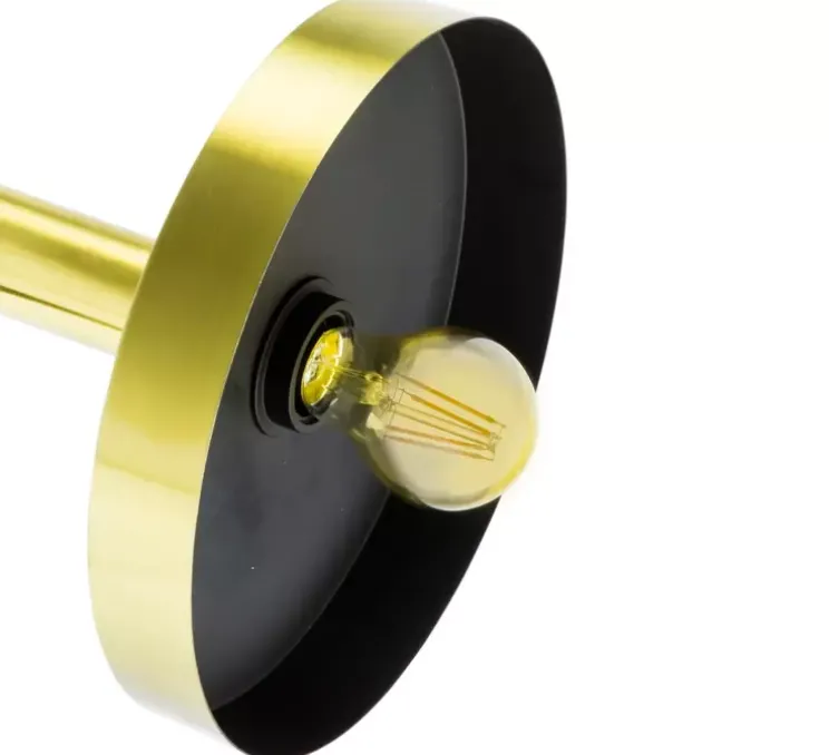 Suspension, Whizz, extérieur or satiné, intérieur noir, Ø25cm, H26cm - Faro