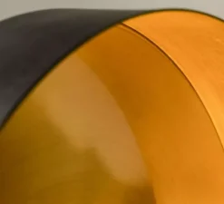 Suspension, Whizz, extérieur noir, intérieur or satiné, Ø25cm, H26cm - Faro