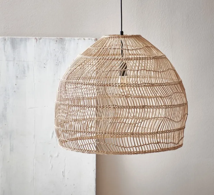 Suspension, Wicker Medium, naturel, Ø60cm, H50cm - HK Living